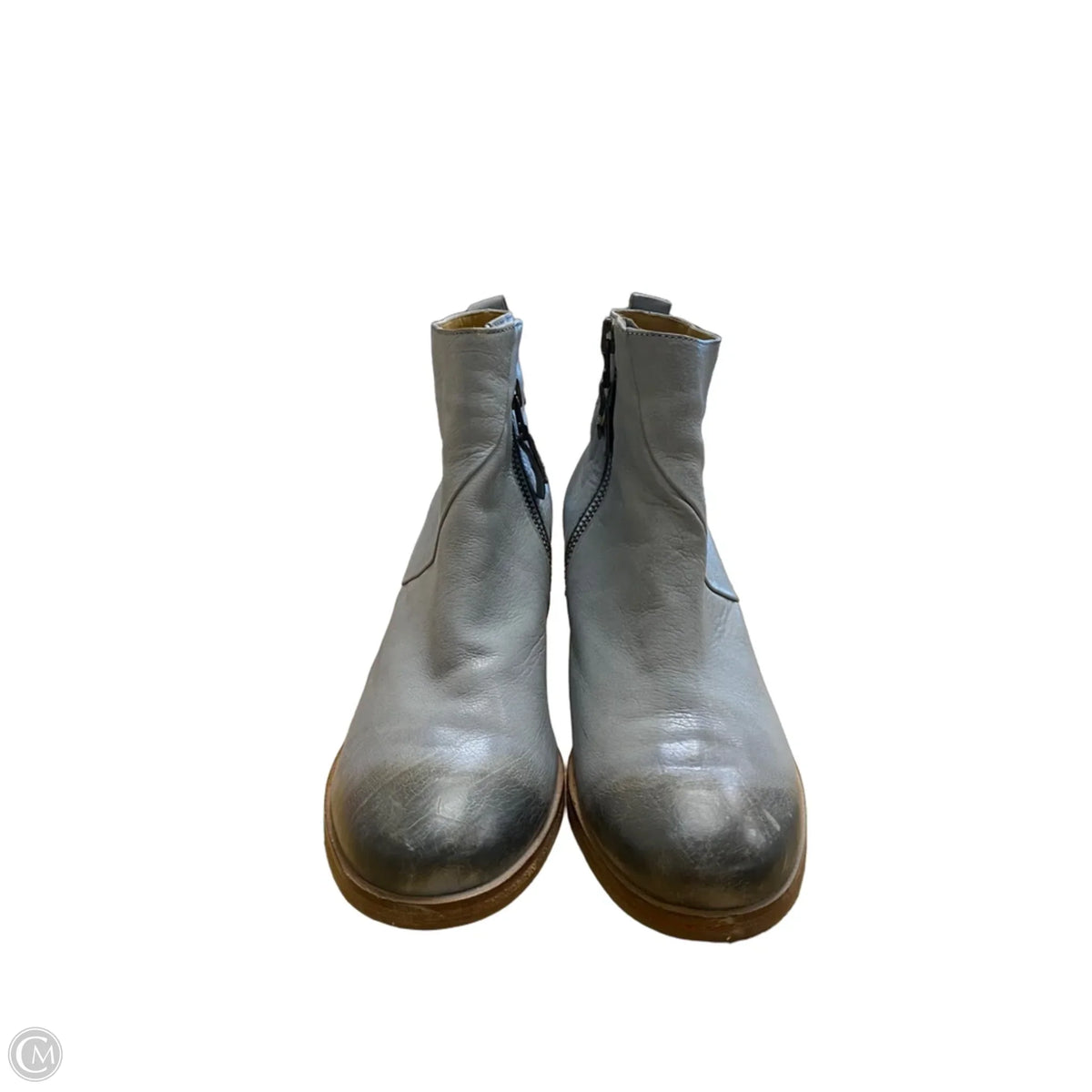 Boots Ankle Heels By Cmb In Grey, Size: 9
