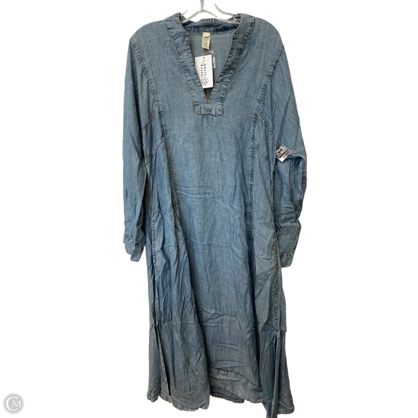 Dress Casual Midi By Uncle Frank In Blue, Size: L