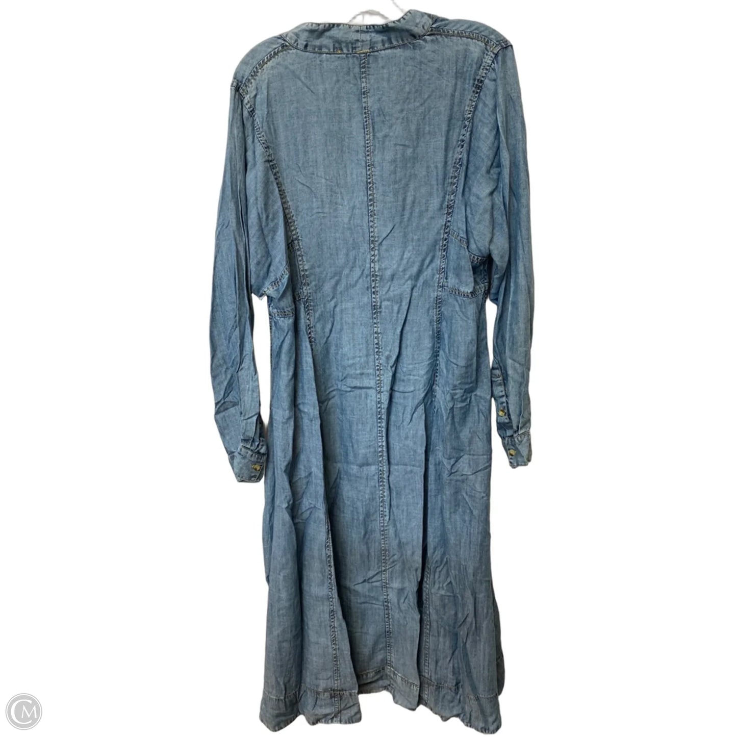 Dress Casual Midi By Uncle Frank In Blue, Size: L