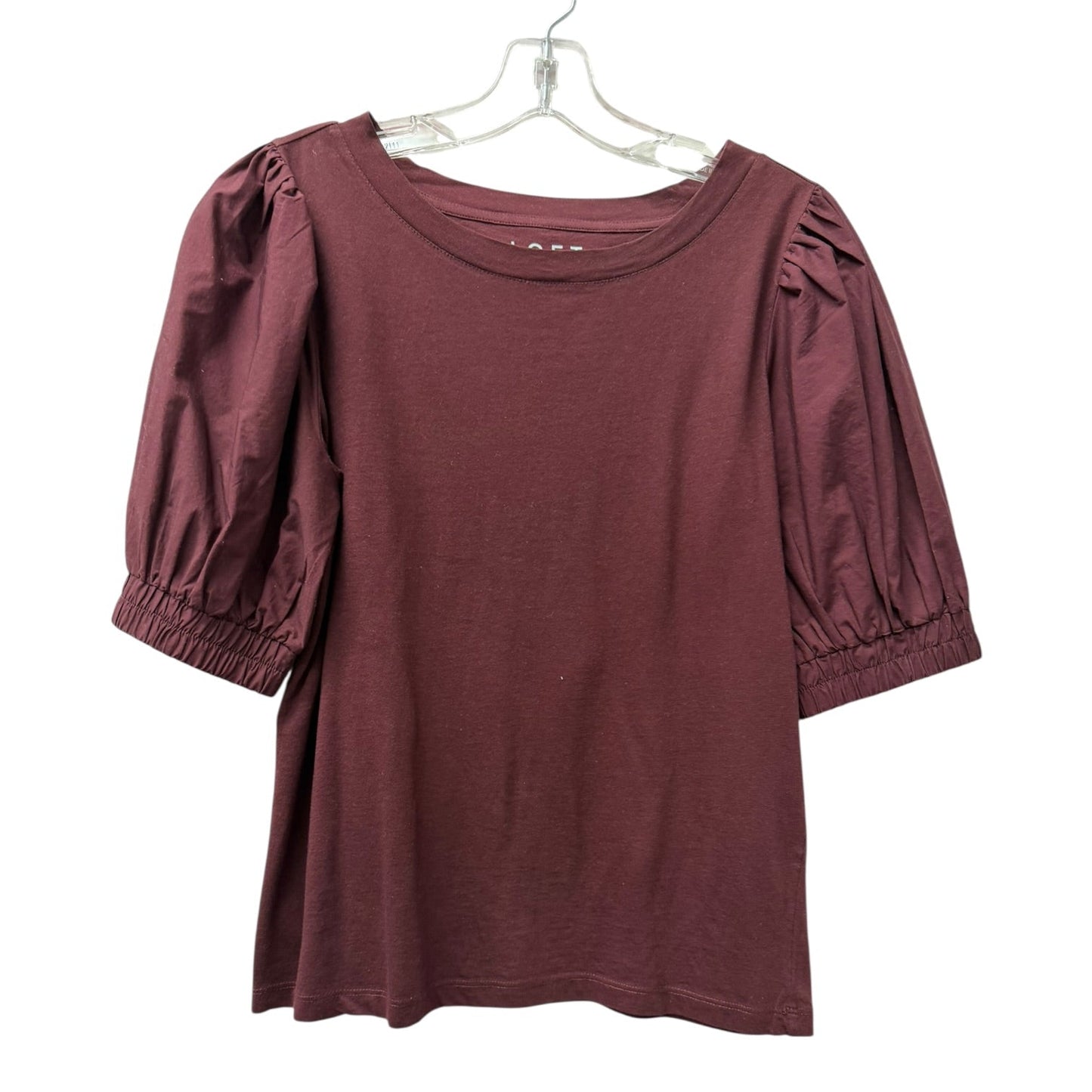 Top Ss By Loft In Maroon, Size:Xs