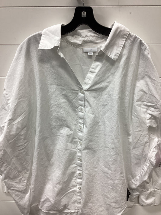Top Ls By J. Jill In White, Size:2X