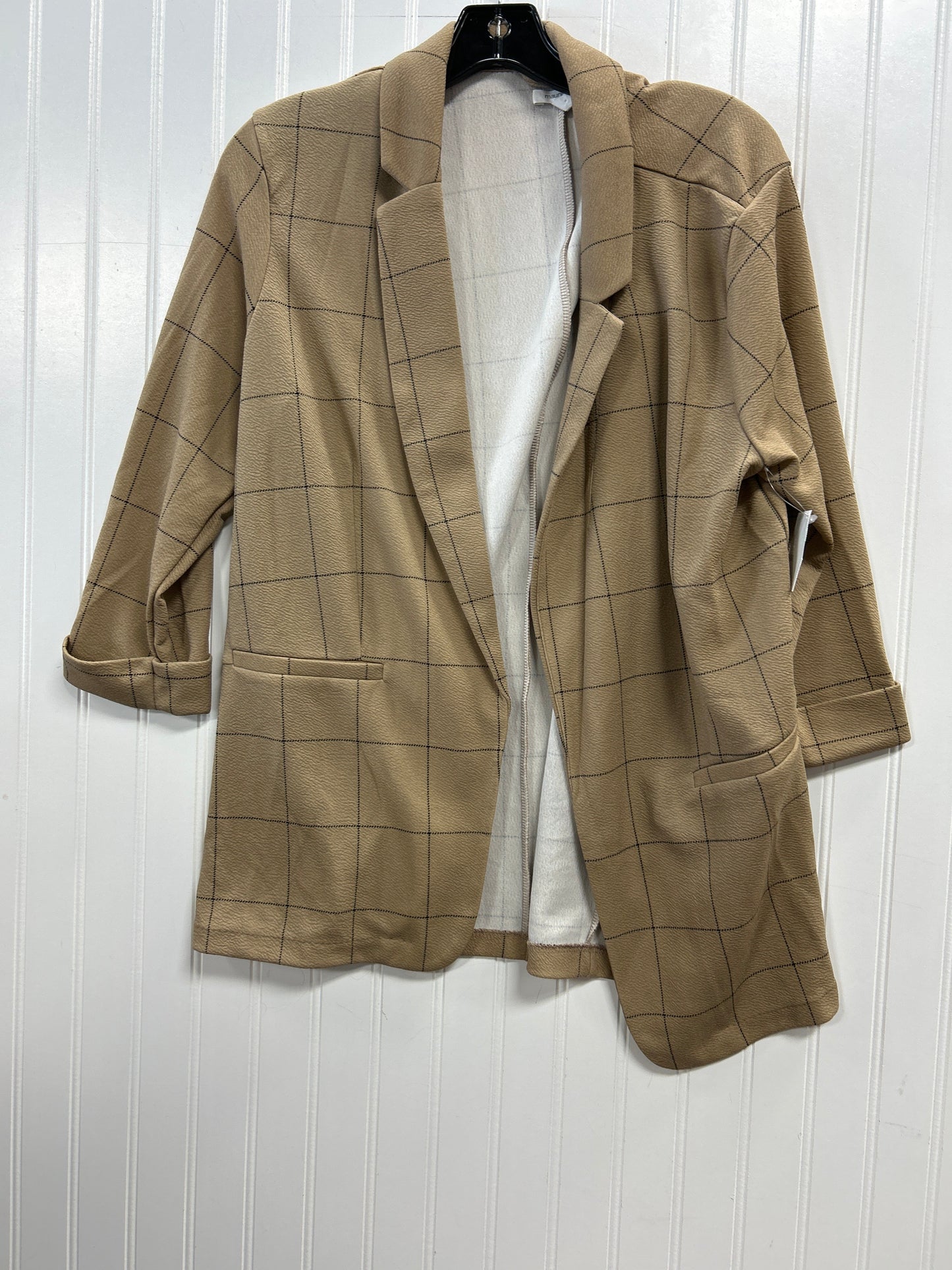Blazer By Maurices In Tan, Size:Xl