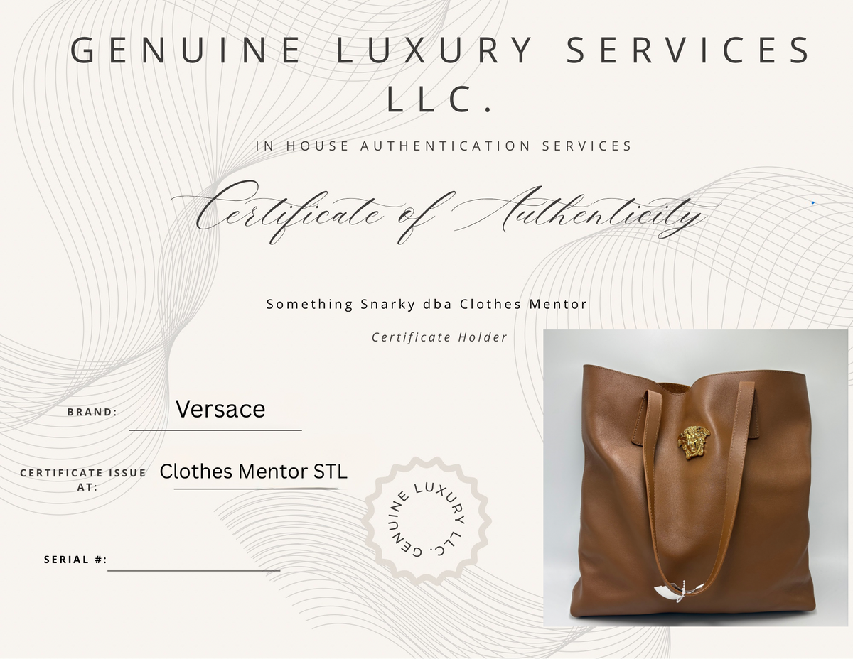 Versace La Medusa Smooth Leather Luxury Tote / Handbag