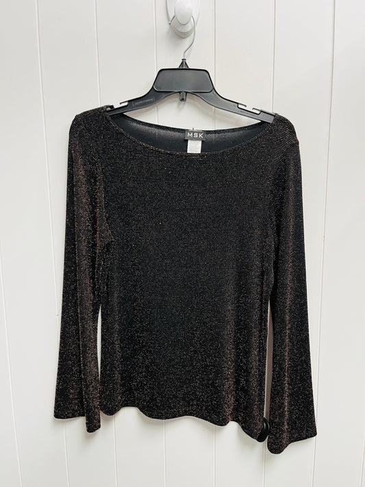 Top Long Sleeve By Msk In Bronze, Size: M