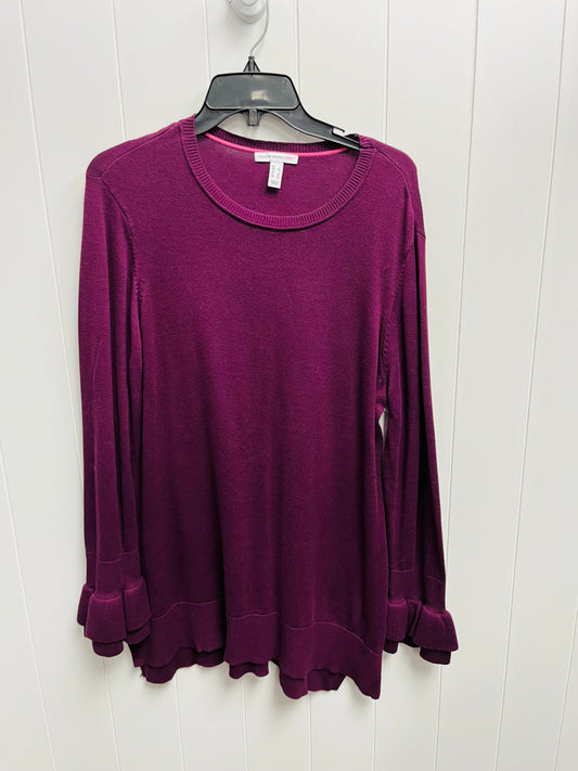 Sweater By Isaac Mizrahi Live Qvc In Purple, Size: L