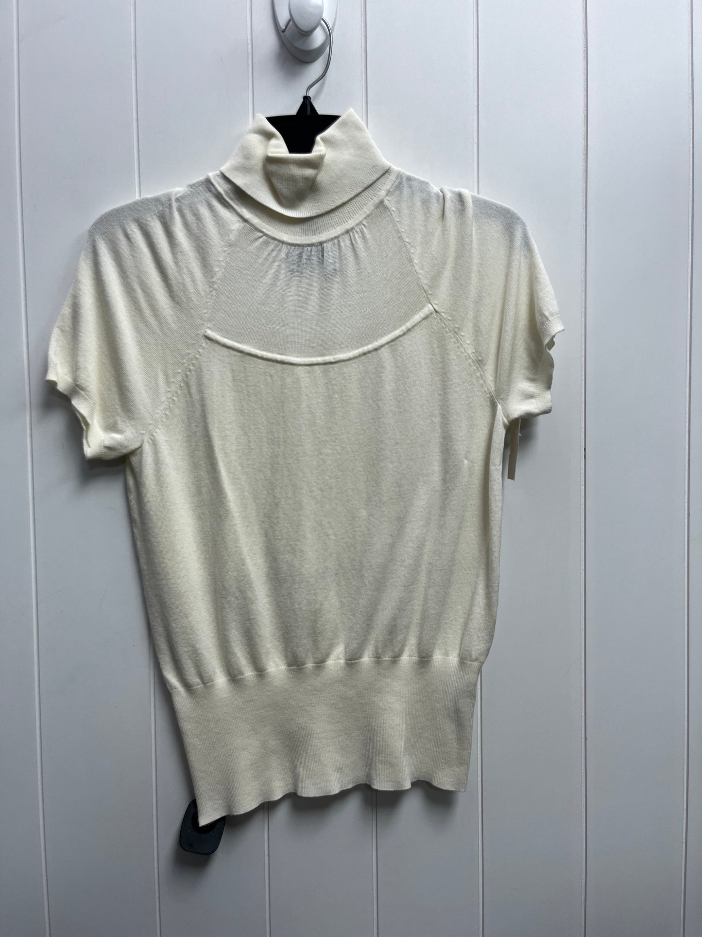 Cream Sweater Short Sleeve White House Black Market, Size S