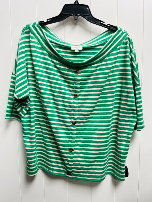 Green Top Short Sleeve Umgee, Size L