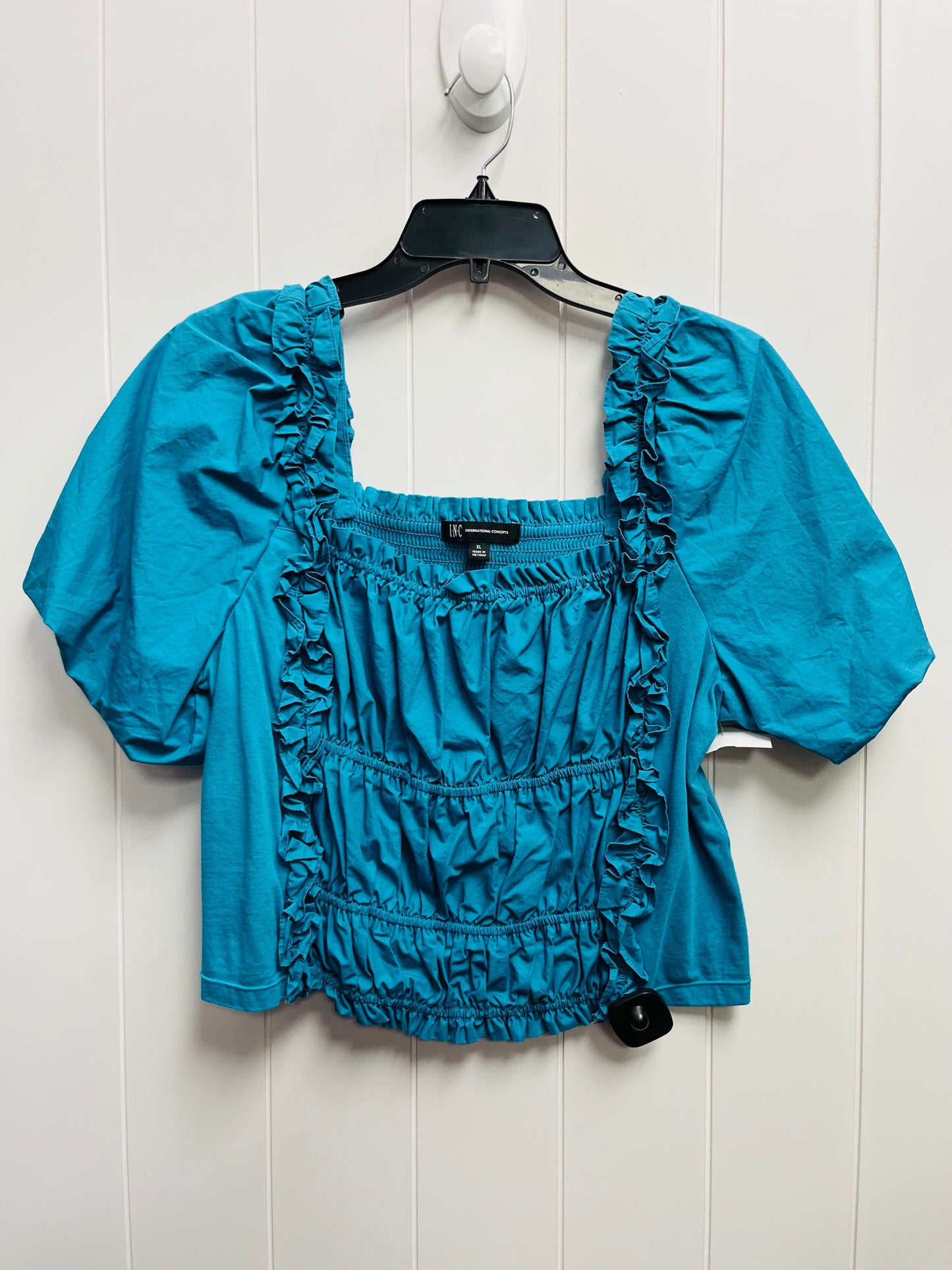 Teal Top Short Sleeve Inc, Size Xl