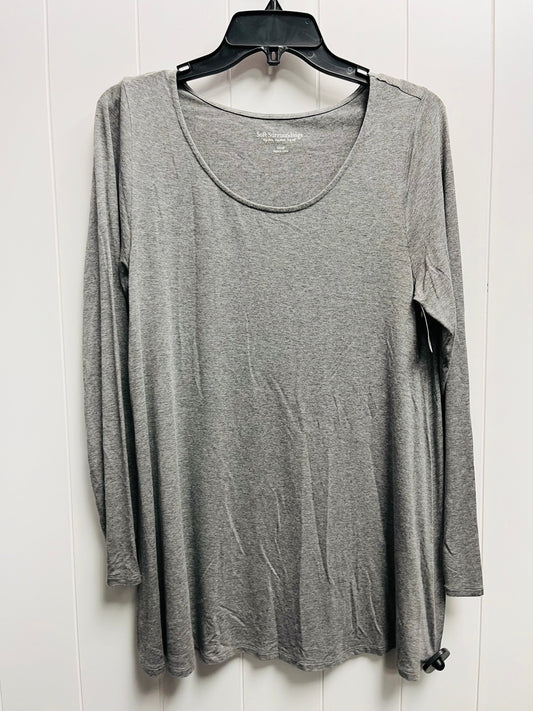 Grey Top Long Sleeve Basic Soft Surroundings, Size S