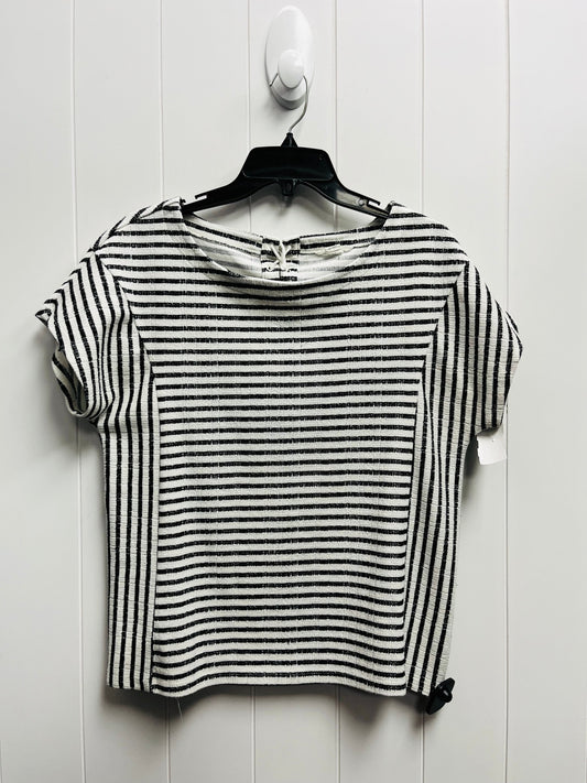 Black & White Top Short Sleeve Caslon, Size M