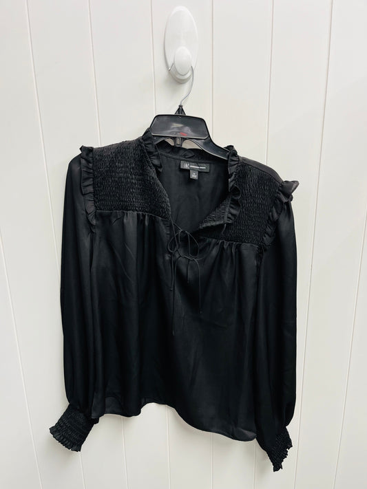 Top Long Sleeve By Inc In Black, Size: M