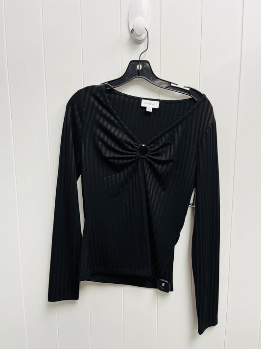 Top Long Sleeve By Evereve In Black, Size: M