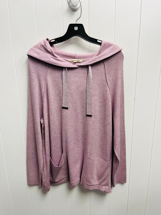 Sweatshirt Hoodie By Soft Surroundings In Purple, Size: L