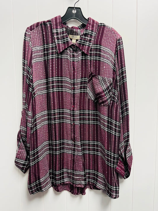 Purple Top Long Sleeve Style And Company, Size Xl