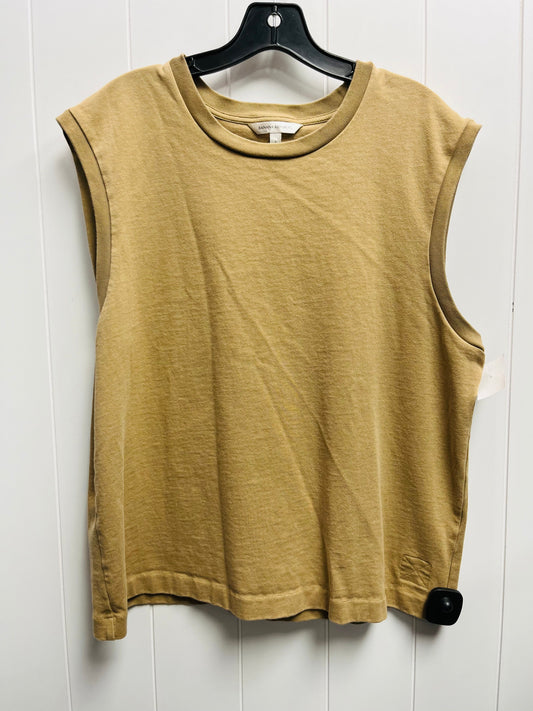 Tan Top Short Sleeve Basic Banana Republic, Size L