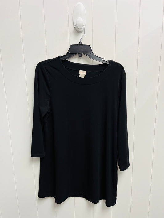 Top Long Sleeve By Chicos In Black, Size: M