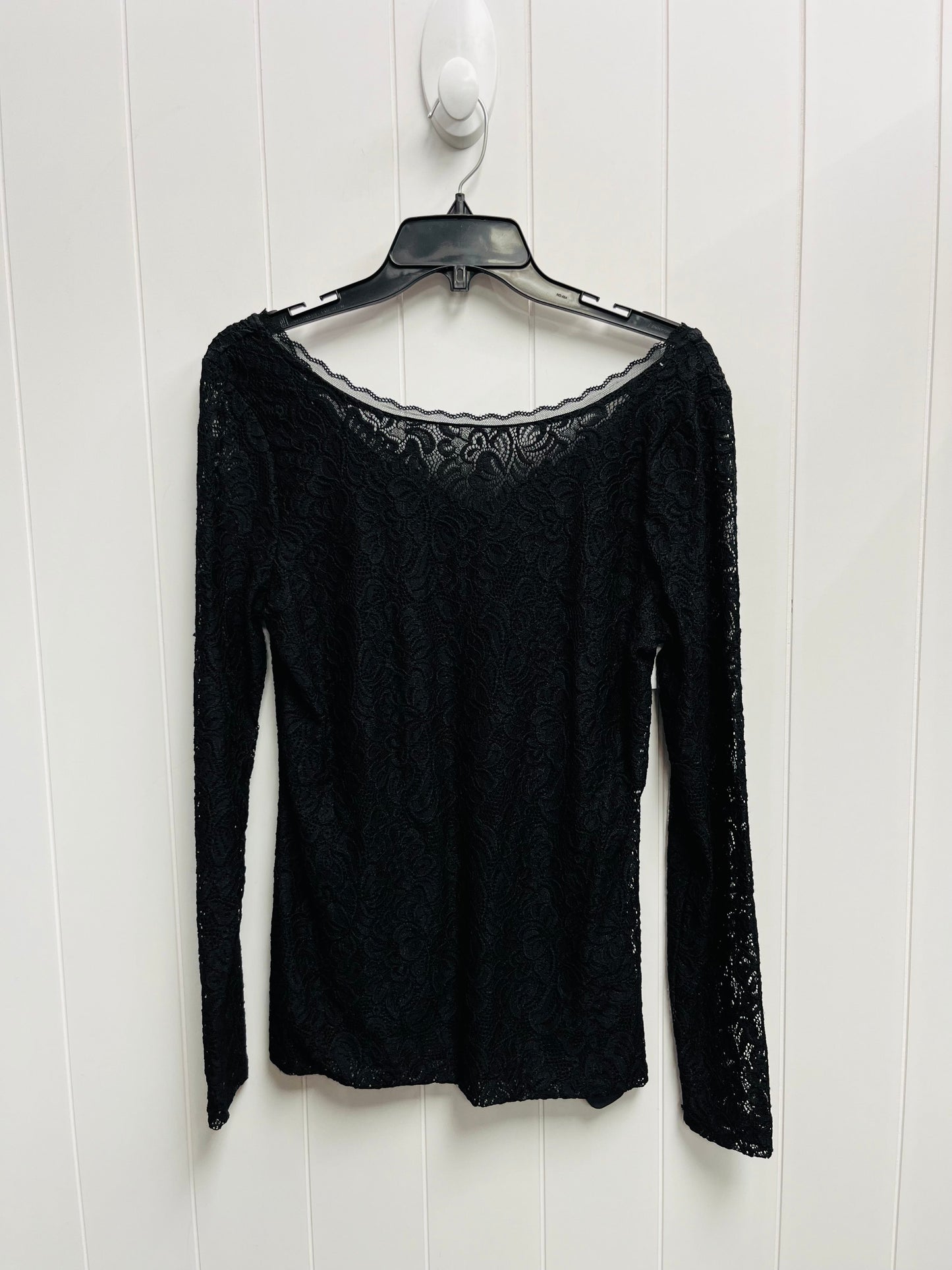 Top Long Sleeve By White House Black Market In Black, Size: M