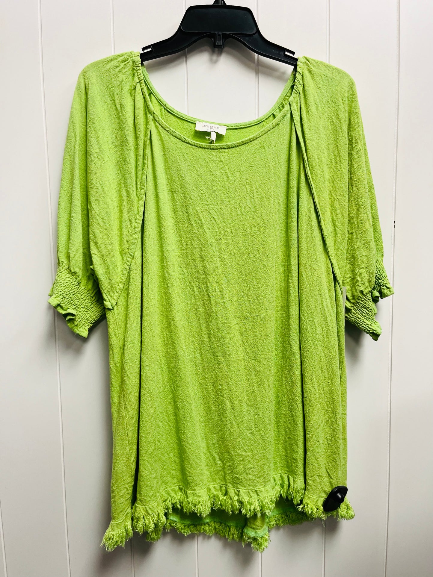 Green Tunic Short Sleeve Umgee, Size L