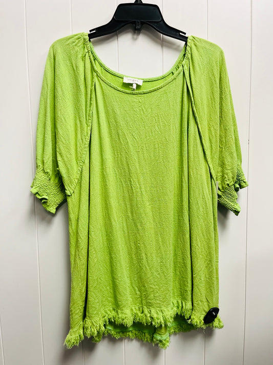 Green Tunic Short Sleeve Umgee, Size L