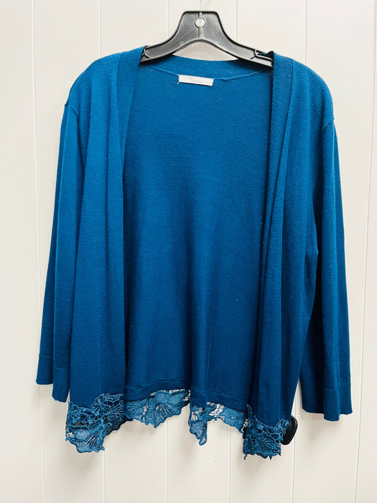 Sweater Cardigan By 89th And Madison In Teal, Size: M