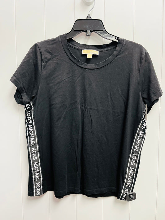 Black Top Short Sleeve Michael By Michael Kors, Size Xl