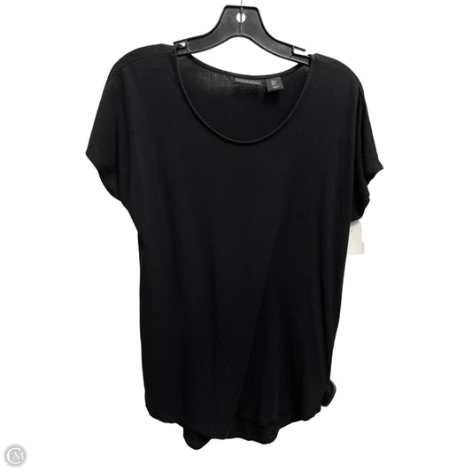 Top Short Sleeve Basic By Adrienne Vittadini In Black, Size: S