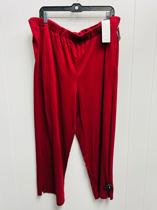 Red Pants Wide Leg Eileen Fisher, Size Xl