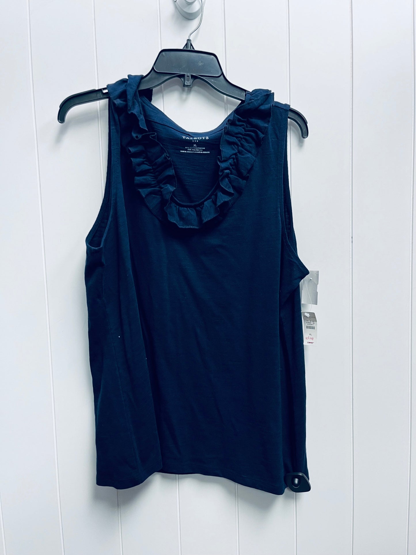 Navy Top Sleeveless Talbots, Size Xl