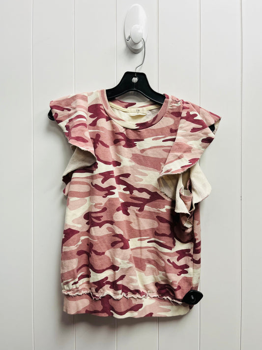 Pink Top Short Sleeve Anthropologie, Size S