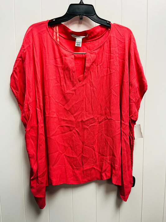 Coral Blouse Short Sleeve Diane Von Furstenberg, Size L