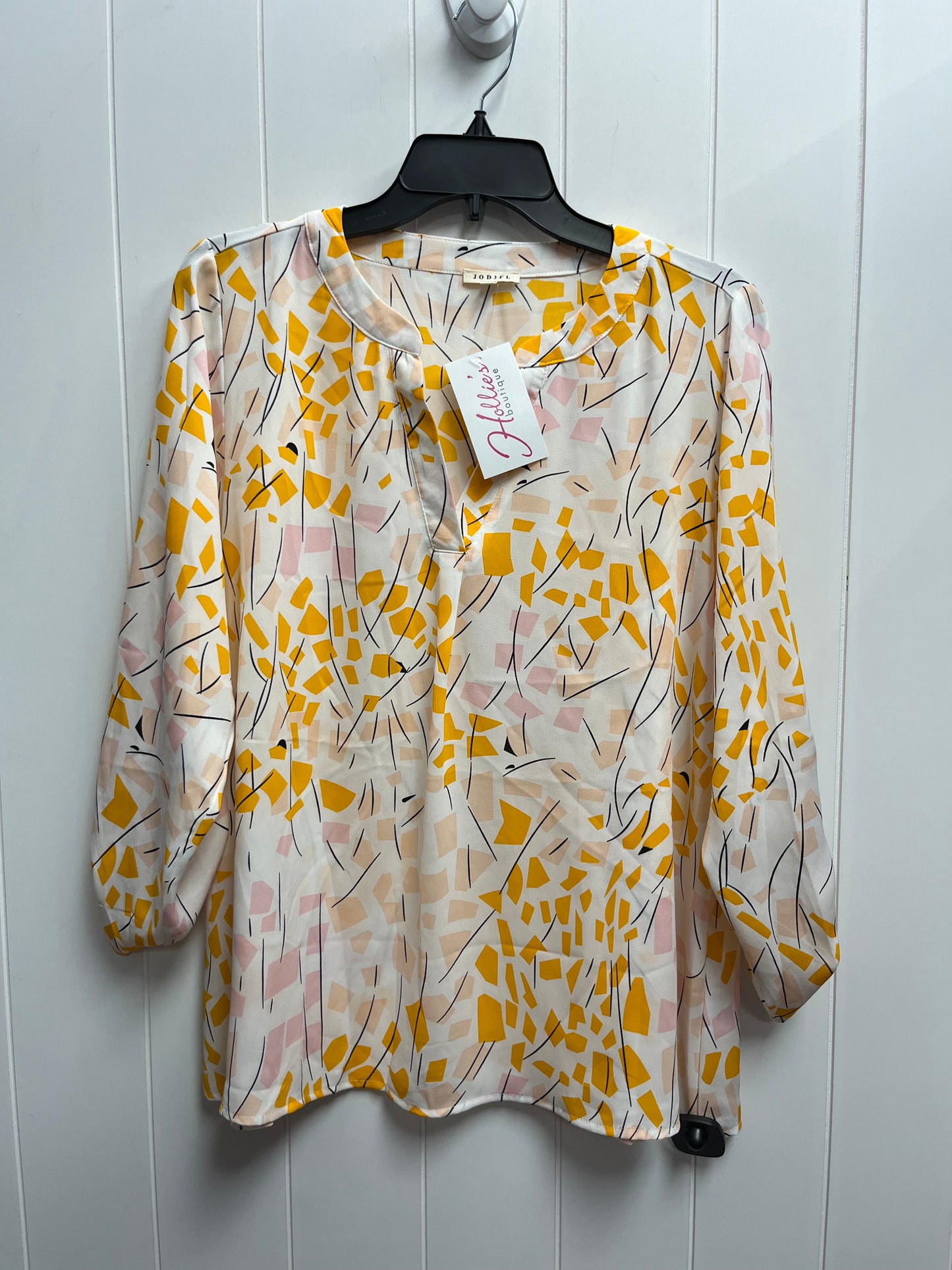 Top Long Sleeve By Jodifl In Yellow, Size: M