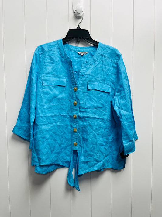 Teal Top 3/4 Sleeve John Mark, Size L