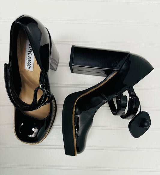 Black Shoes Heels Platform Steve Madden, Size 9