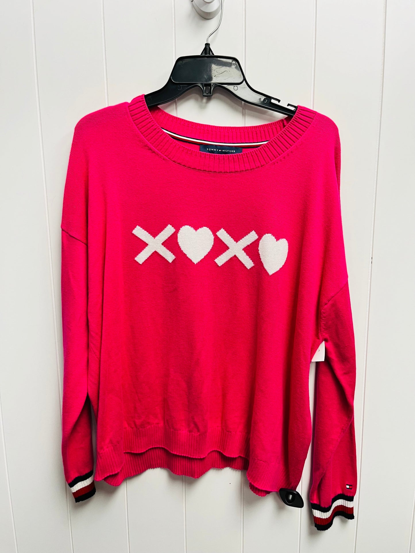 Sweater By Tommy Hilfiger In Pink, Size: L