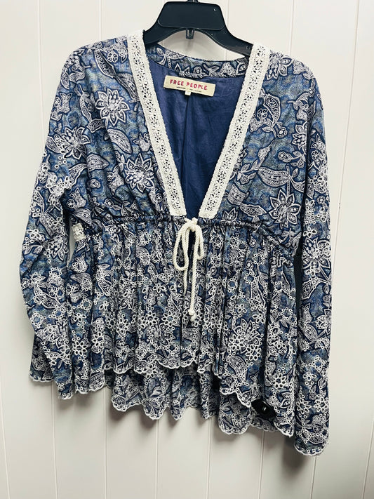 Blue & White Cardigan Free People, Size S