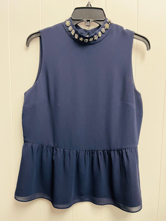 Navy Blouse Sleeveless J. Crew, Size S