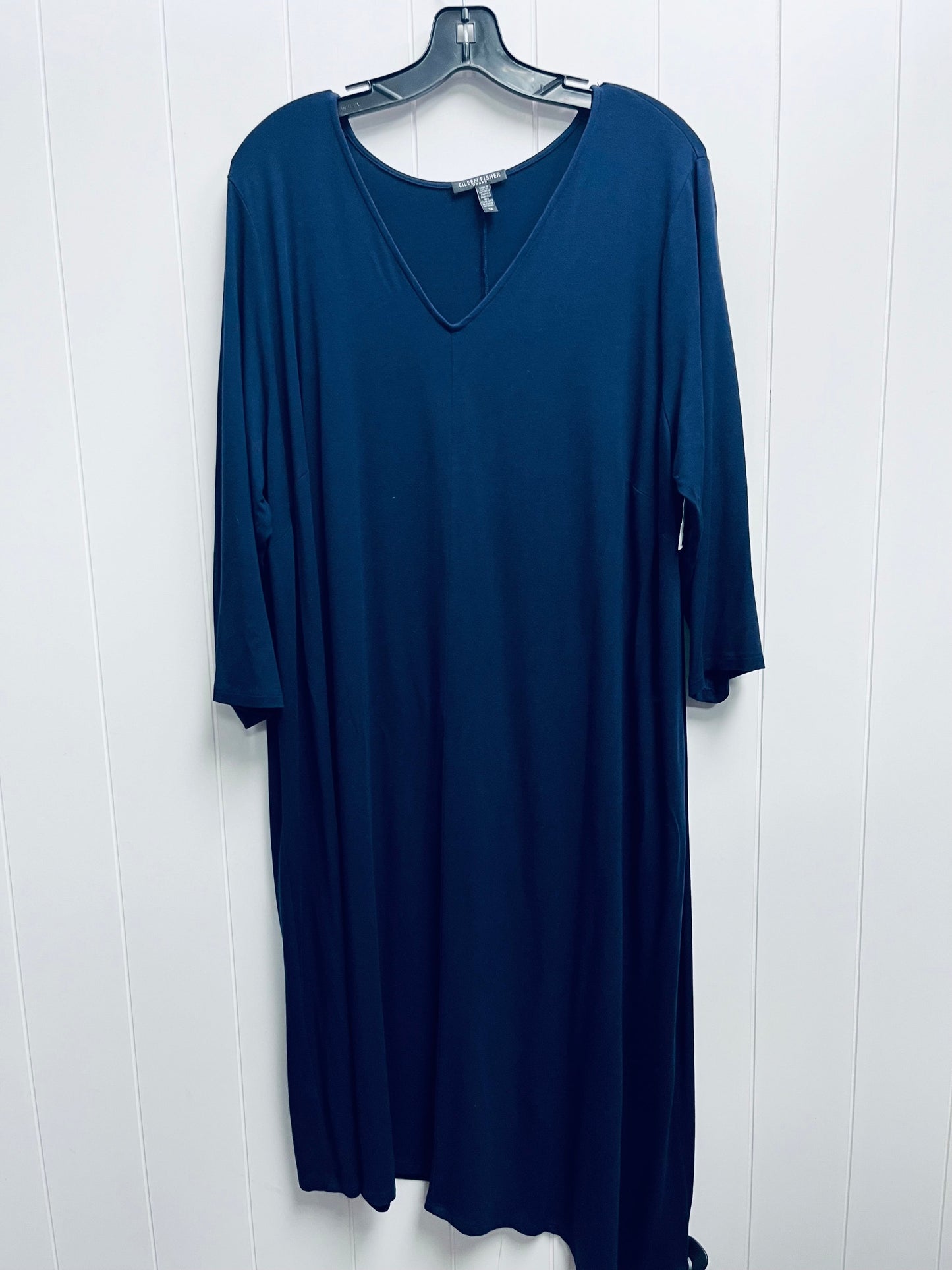 Navy Dress Casual Short Eileen Fisher, Size 3x