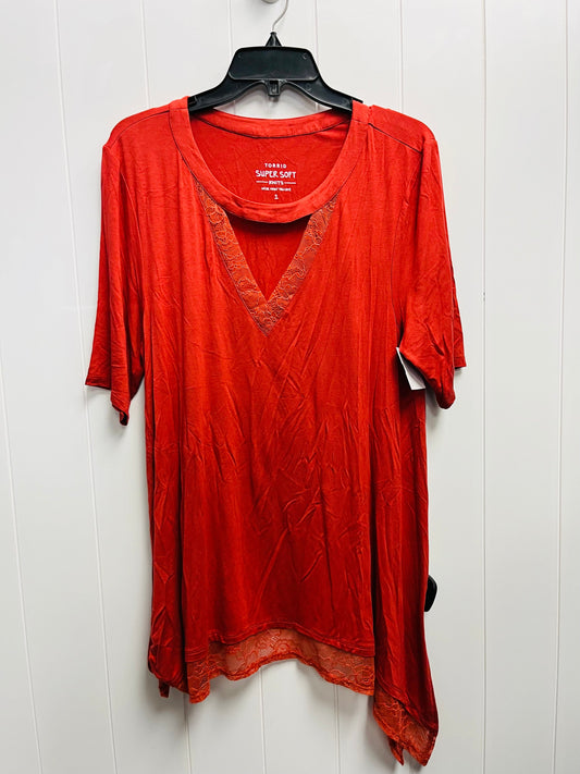 Orange Top Short Sleeve Torrid, Size 1x