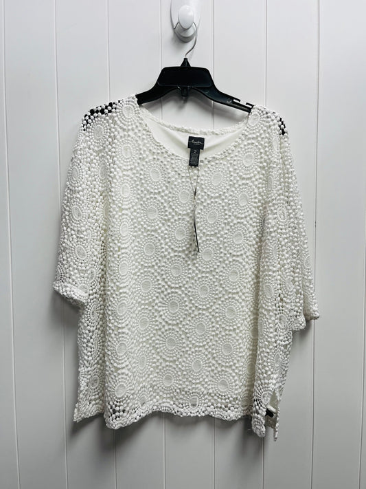 White Top Short Sleeve Chicos, Size L