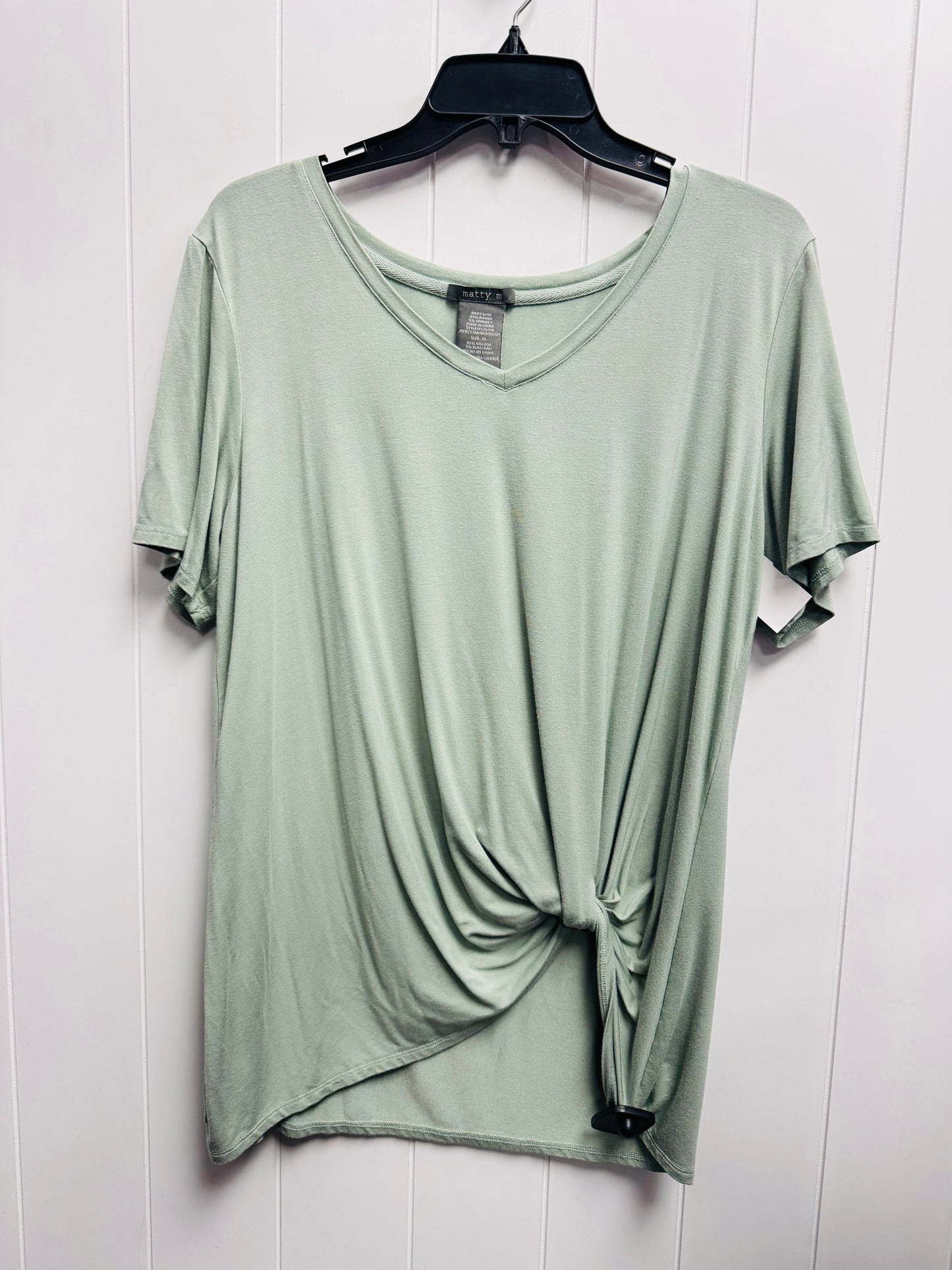 Top Short Sleeve By Matty M In Green, Size: Xl