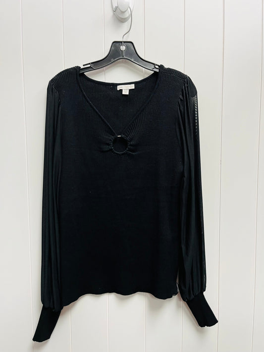 Black Blouse Long Sleeve Cato, Size Xl