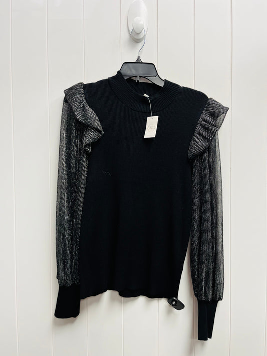 Black & Silver Blouse Long Sleeve Cato, Size Xl
