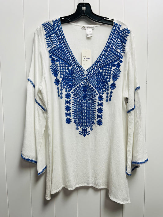 Blue & White Top Long Sleeve CUTE OPTIONS, Size Xl