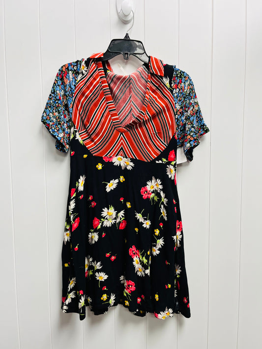 Black & Orange Dress Casual Short Free People, Size 6