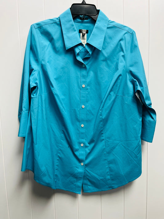 Teal Top 3/4 Sleeve Talbots, Size 16