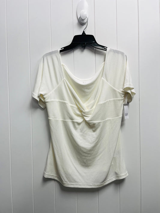 Top Short Sleeve By Gap In White, Size: Xl