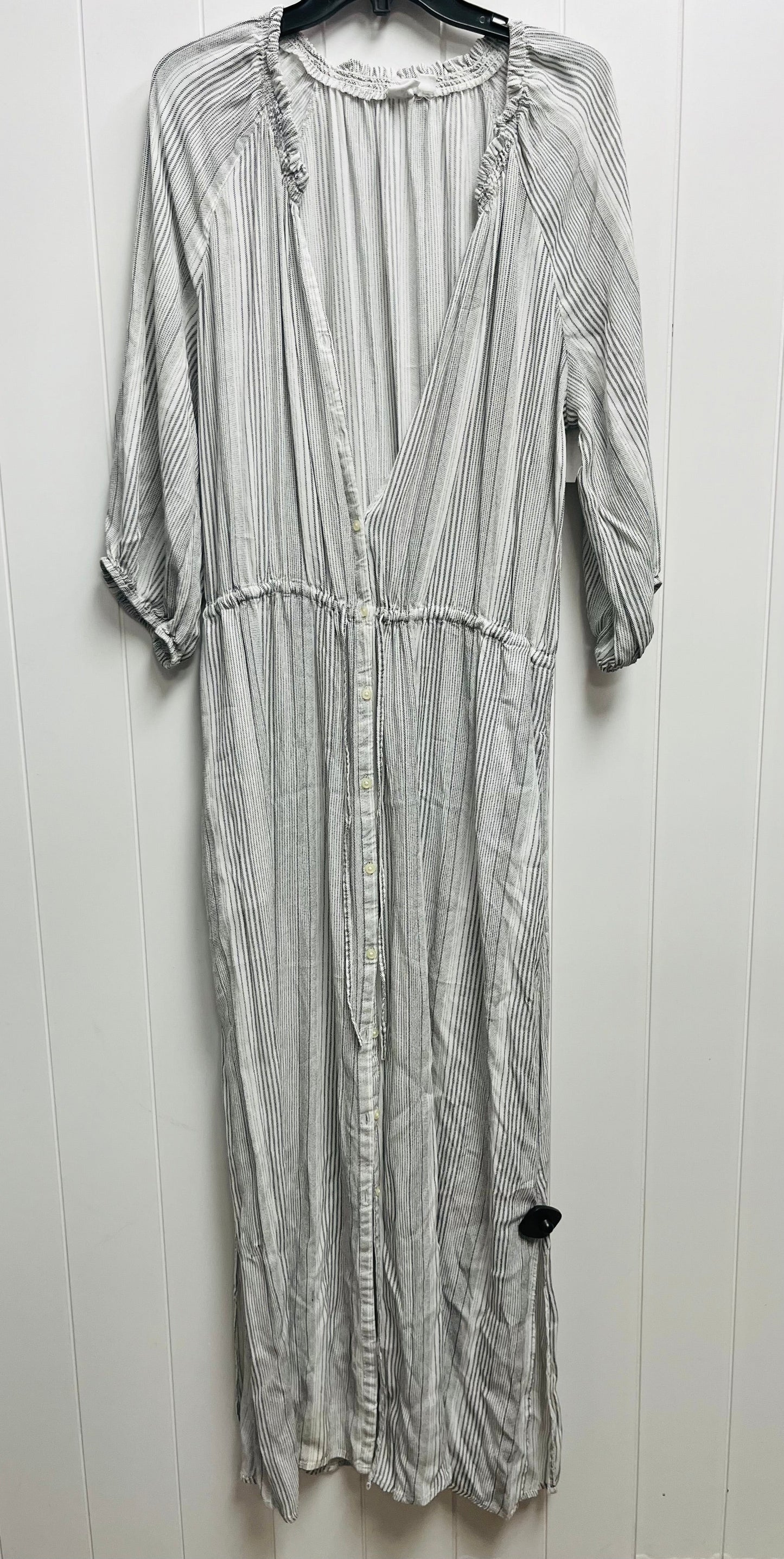 Dress Casual Maxi By Gap In Grey & White, Size: Xl