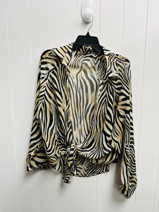 Blouse Long Sleeve By luxy usa -  In Animal Print, Size: M