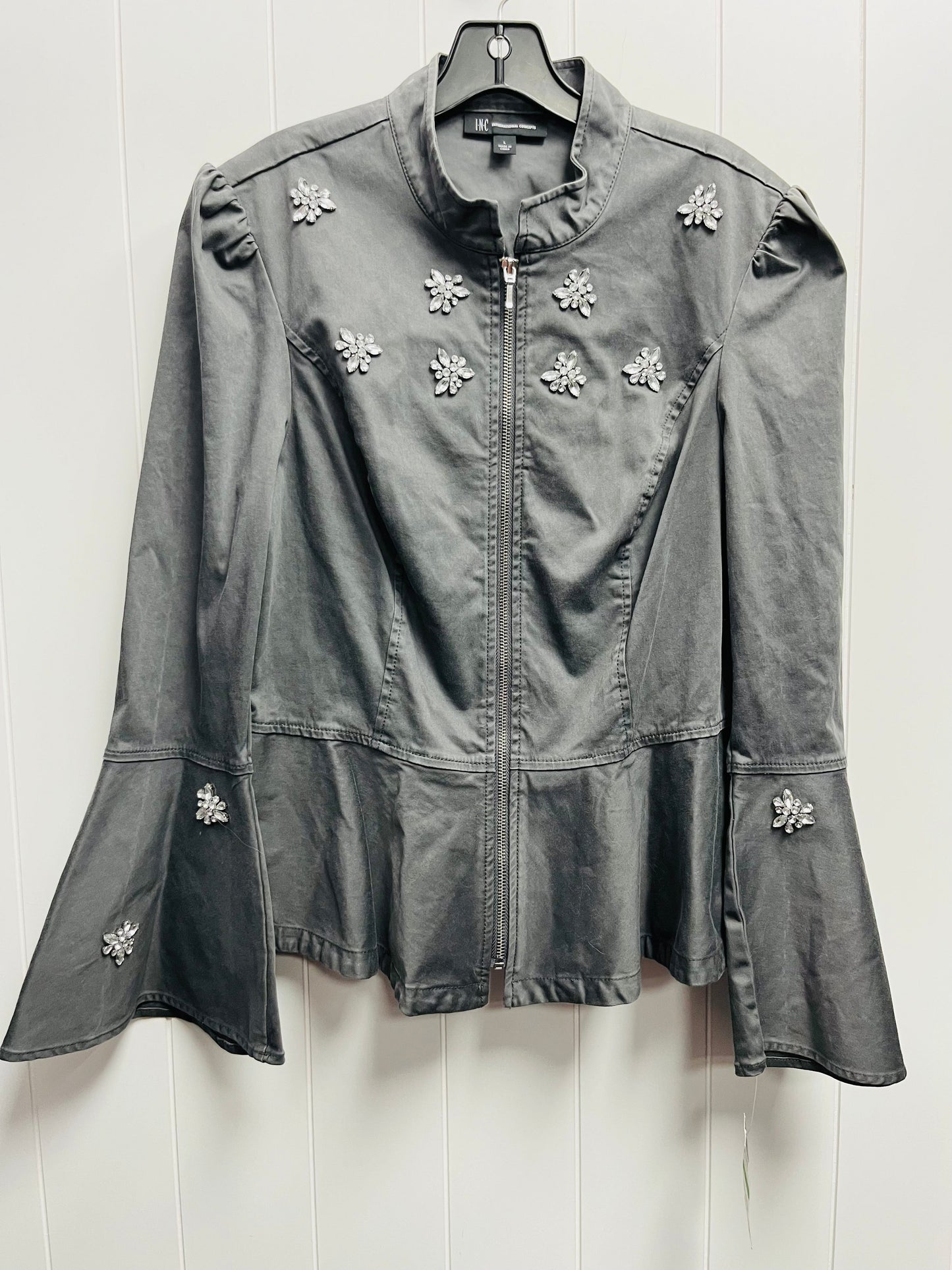 Jacket Other By Inc In Grey, Size: L