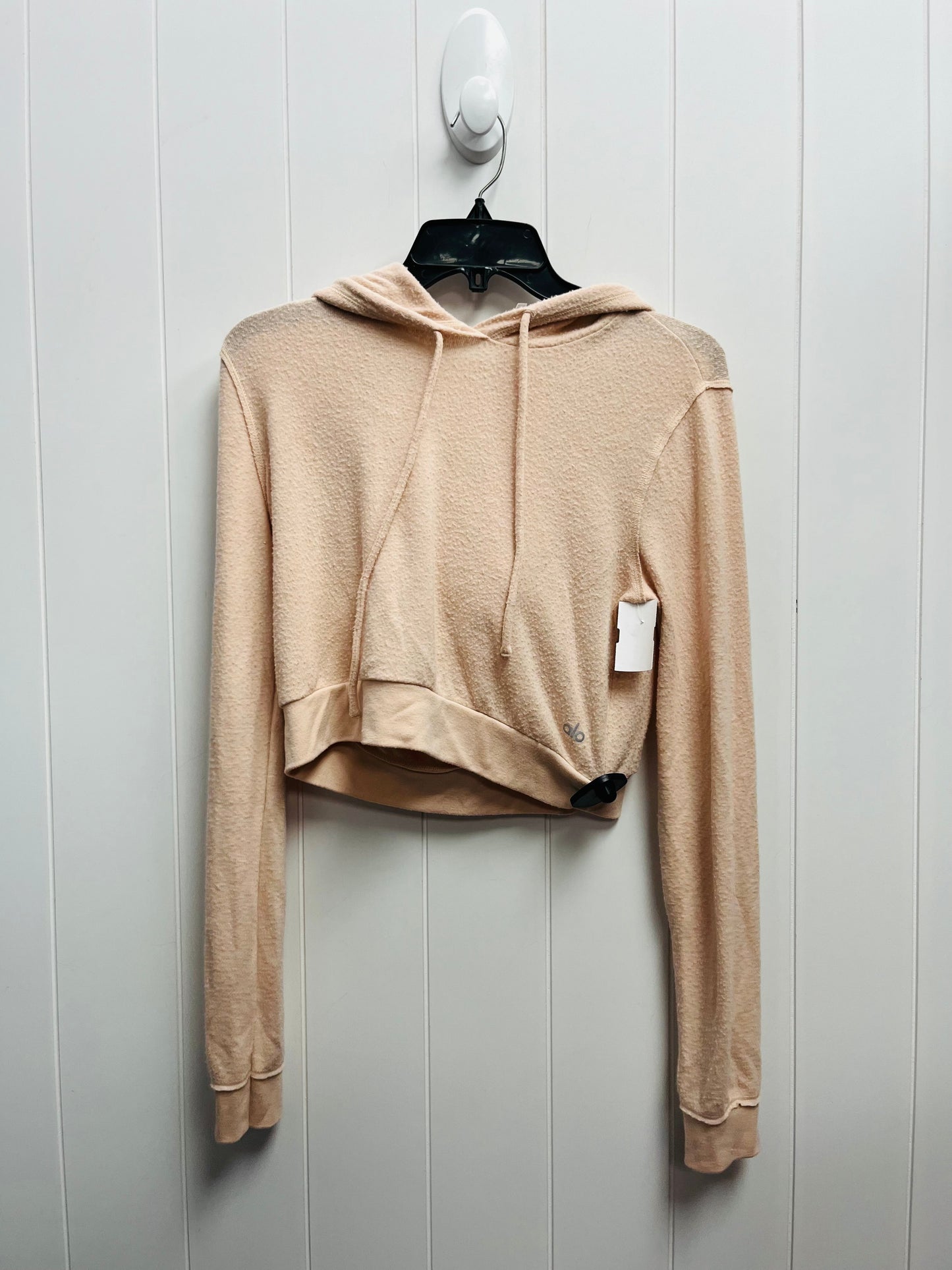 Athletic Sweatshirt Hoodie By Alo In Peach, Size: S